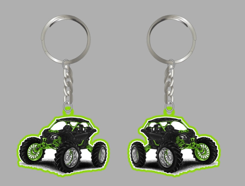 "GREEN X3" KEYCHAIN