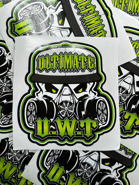 “UWT GREEN SKULL” STICKER