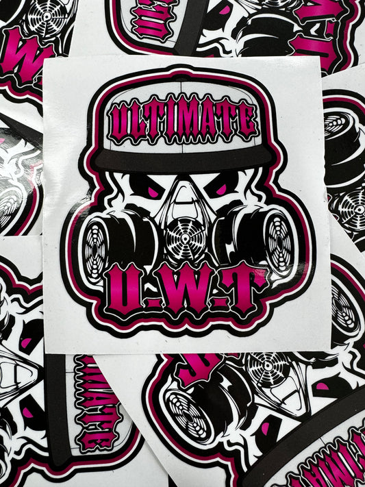 “UWT PINK SKULL” STICKER