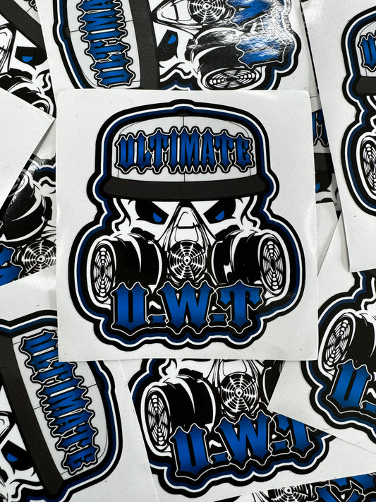 “UWT BLUE SKULL” STICKER